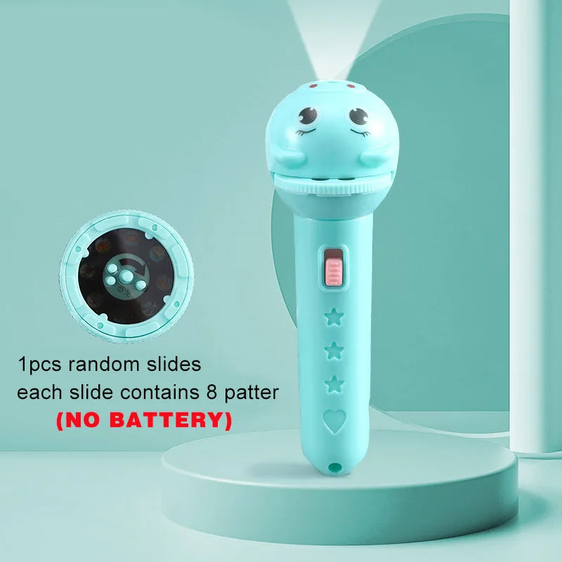 Flashlight Projector for Kids Baby Sleeping Story Book