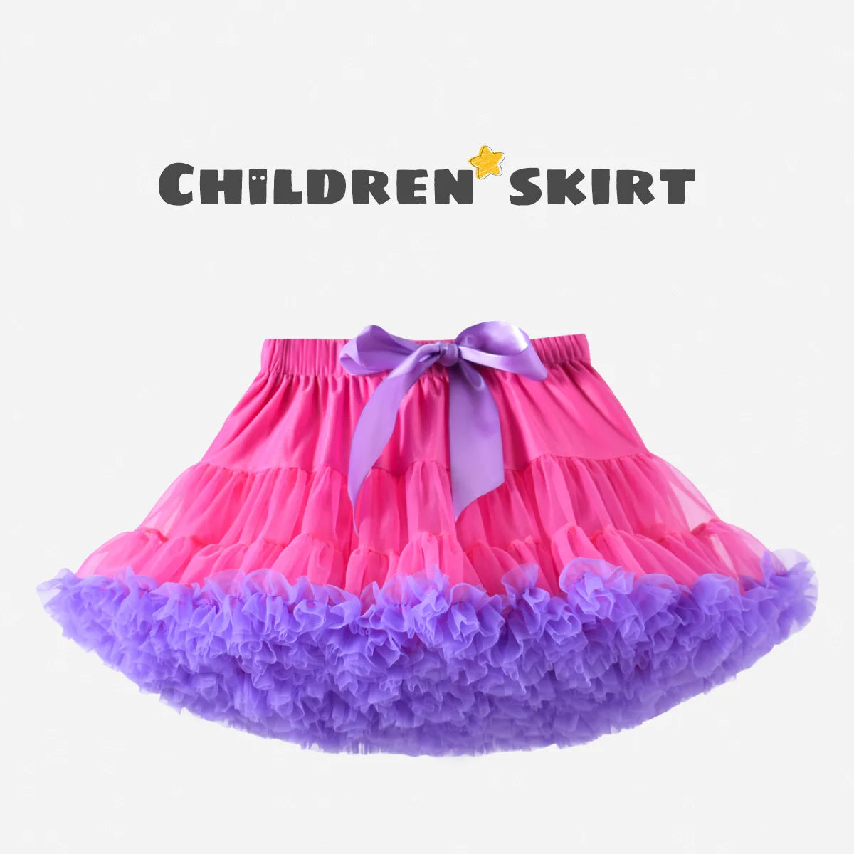 Baby Girls Tulle Tutu Skirt Ballerina Pettiskirt Fluffy Children