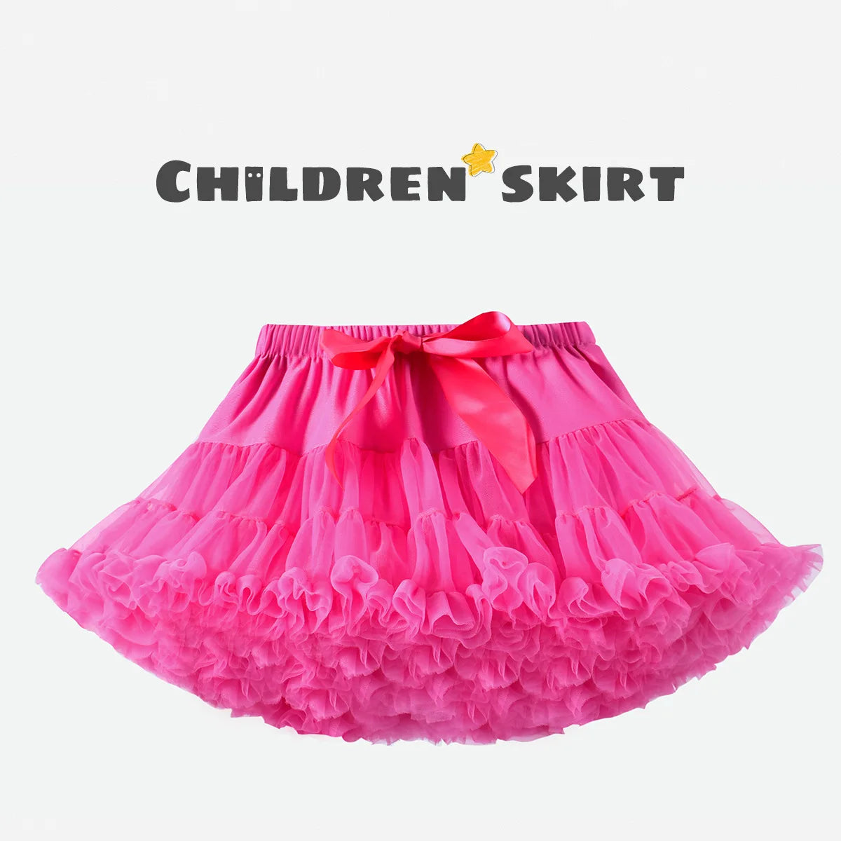 Baby Girls Tulle Tutu Skirt Ballerina Pettiskirt Fluffy Children