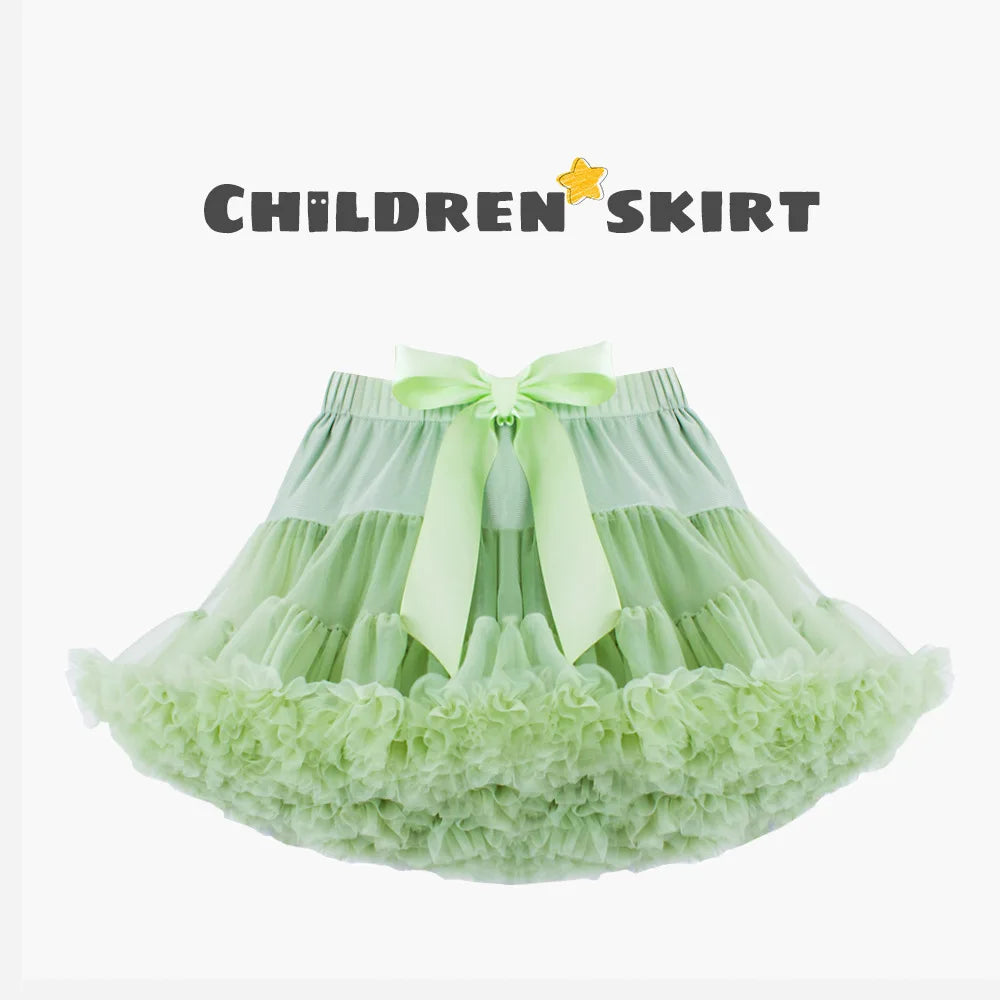 Baby Girls Tulle Tutu Skirt Ballerina Pettiskirt Fluffy Children
