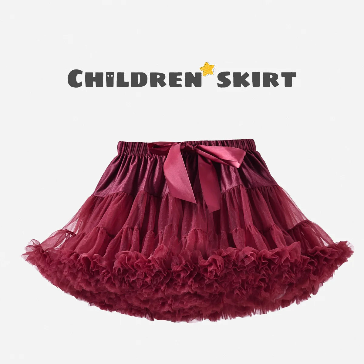 Baby Girls Tulle Tutu Skirt Ballerina Pettiskirt Fluffy Children