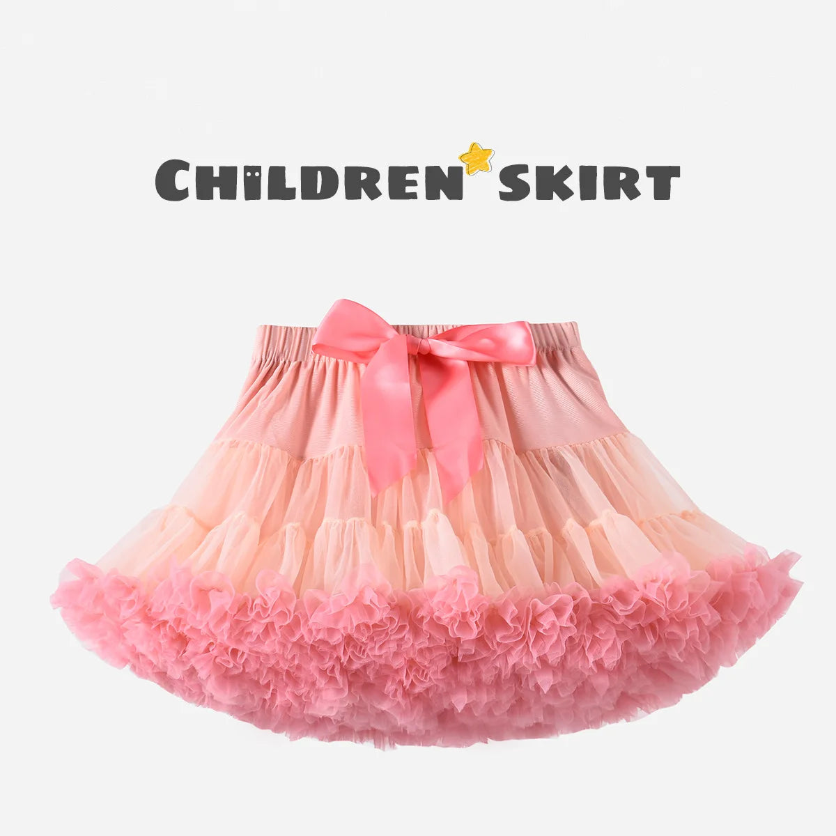 Baby Girls Tulle Tutu Skirt Ballerina Pettiskirt Fluffy Children