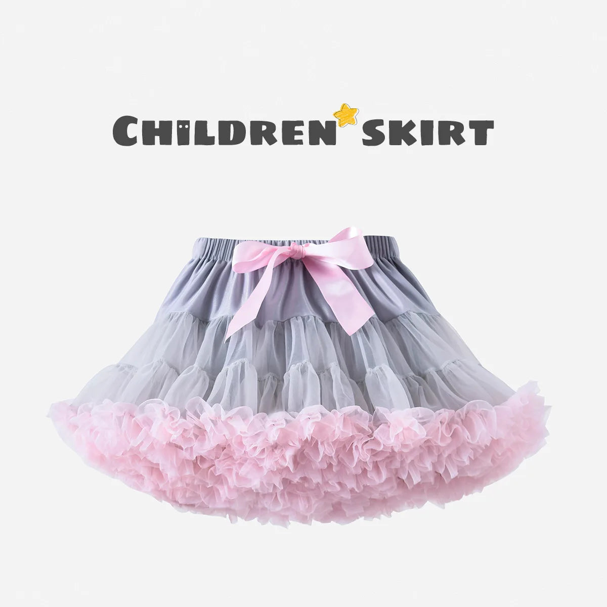 Baby Girls Tulle Tutu Skirt Ballerina Pettiskirt Fluffy Children