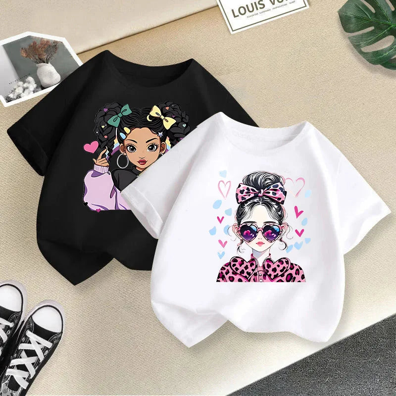 Girls Short-sleeved Children's T-shirt Summer New Style