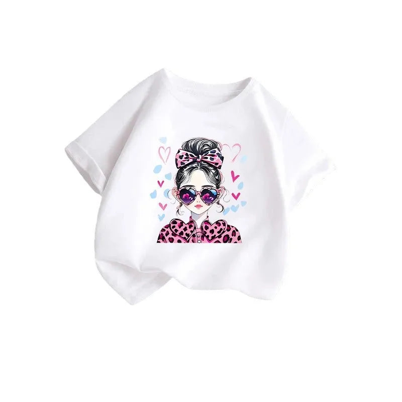 Girls Short-sleeved Children's T-shirt Summer New Style