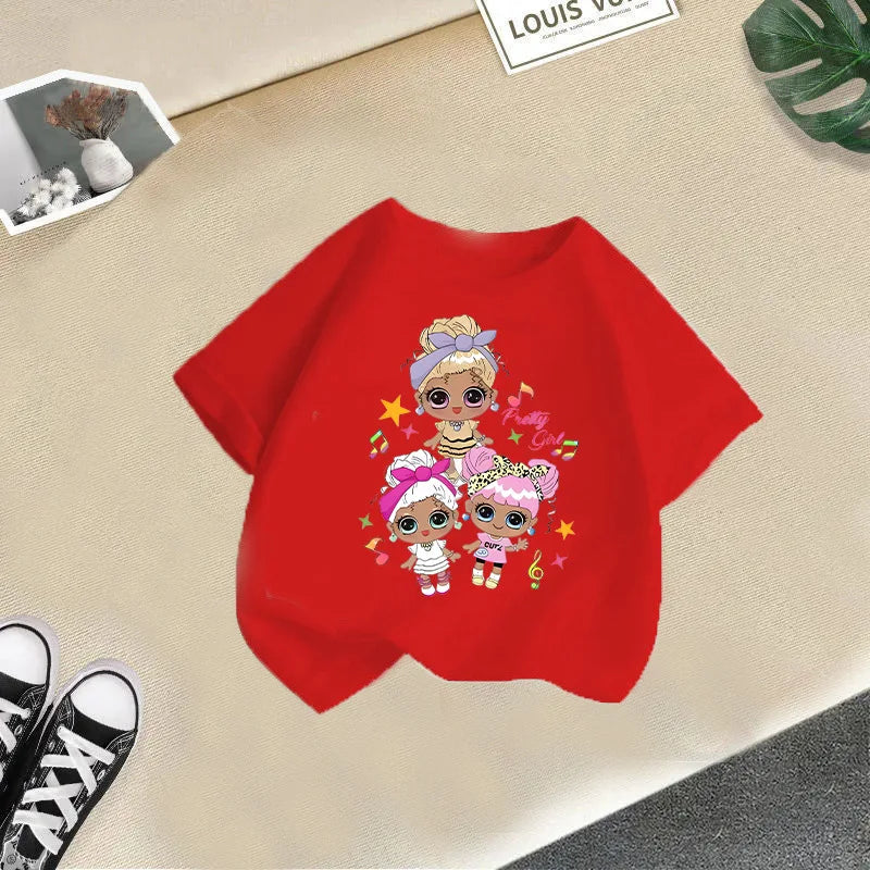 Girls Short-sleeved Children's T-shirt Summer New Style