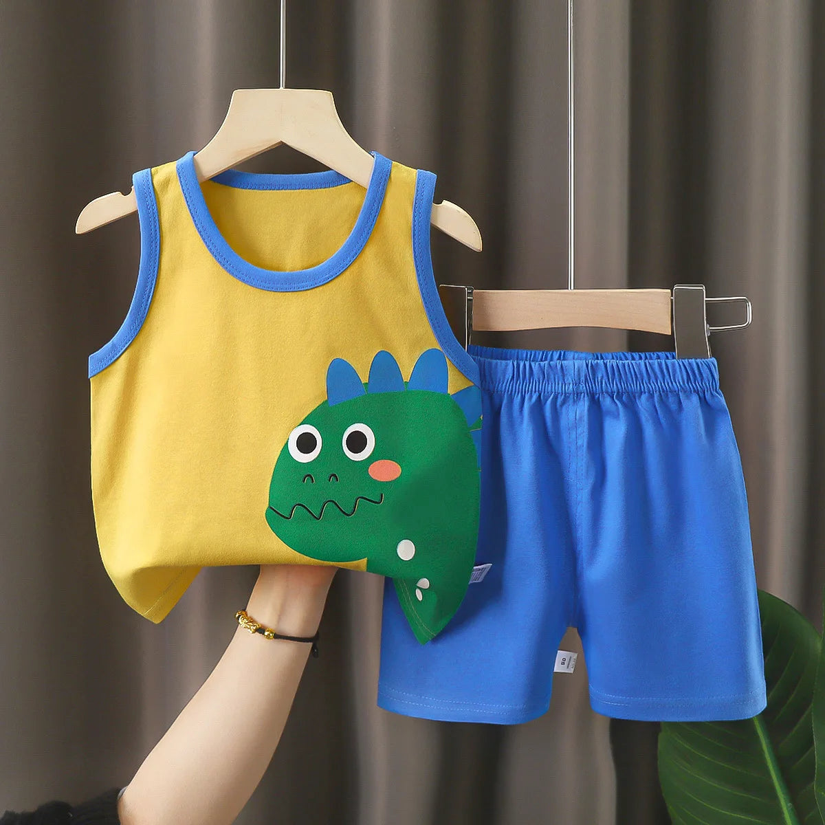 Children Sets Kids Clothes Boys Girls Vest Suit Summer