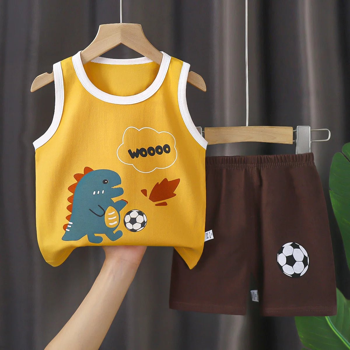 Children Sets Kids Clothes Boys Girls Vest Suit Summer