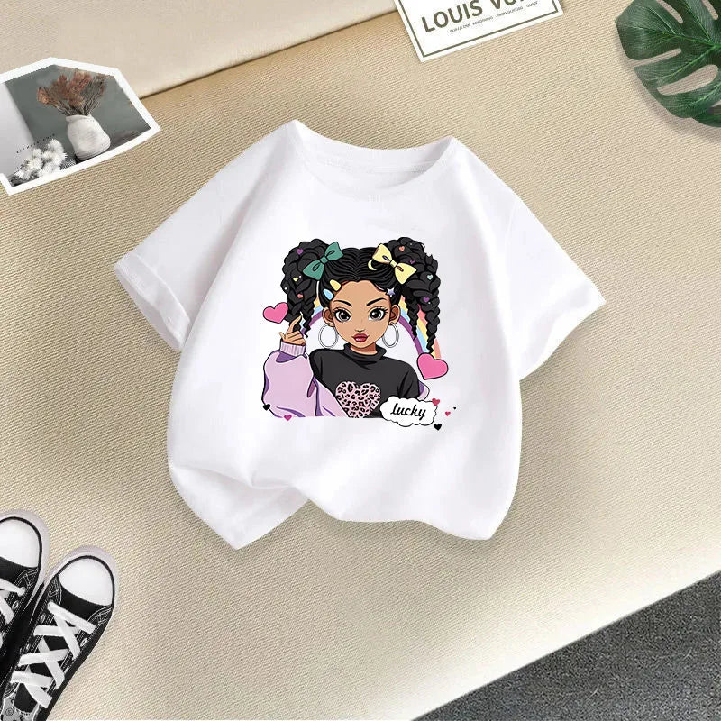 Girls Short-sleeved Children's T-shirt Summer New Style