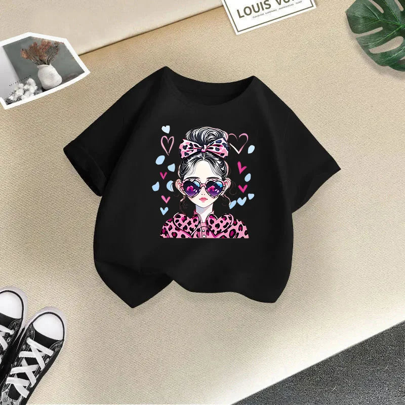 Girls Short-sleeved Children's T-shirt Summer New Style