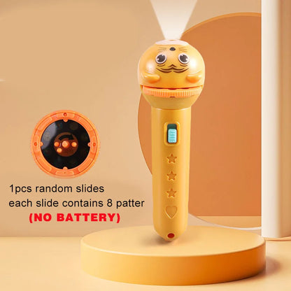 Flashlight Projector for Kids Baby Sleeping Story Book