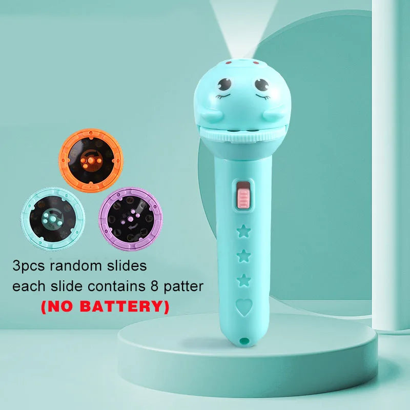 Flashlight Projector for Kids Baby Sleeping Story Book