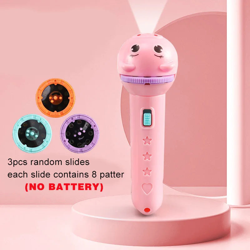 Flashlight Projector for Kids Baby Sleeping Story Book