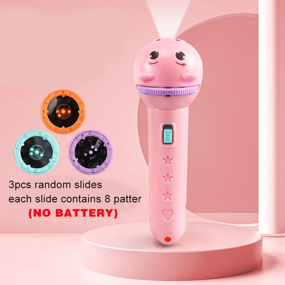 Flashlight Projector for Kids Baby Sleeping Story Book