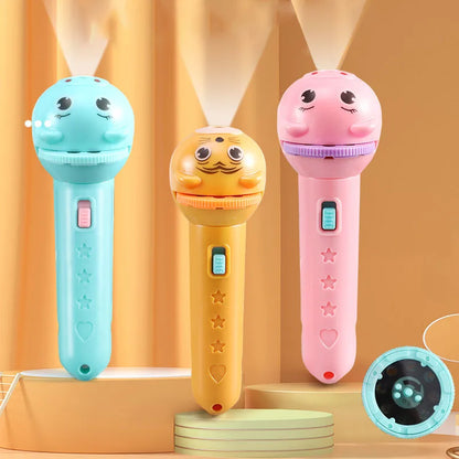 Flashlight Projector for Kids Baby Sleeping Story Book