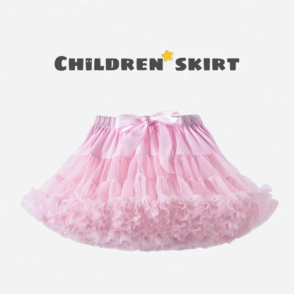 Baby Girls Tulle Tutu Skirt Ballerina Pettiskirt Fluffy Children