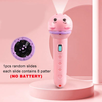 Flashlight Projector for Kids Baby Sleeping Story Book