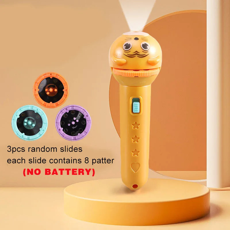 Flashlight Projector for Kids Baby Sleeping Story Book