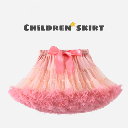 Baby Girls Tulle Tutu Skirt Ballerina Pettiskirt Fluffy Children