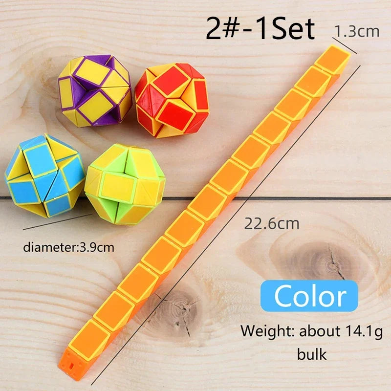 Folding Magic Snake Ruler Puzzle Antistress Cube Educational