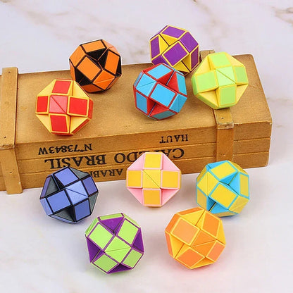 Folding Magic Snake Ruler Puzzle Antistress Cube Educational