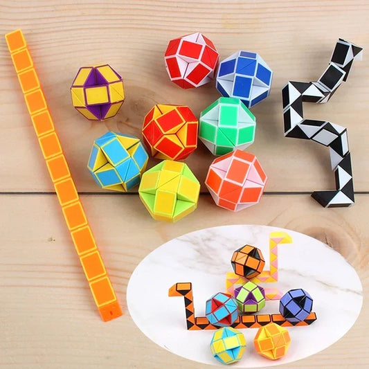 Folding Magic Snake Ruler Puzzle Antistress Cube Educational