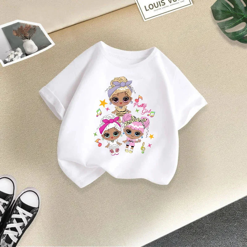 Girls Short-sleeved Children's T-shirt Summer New Style