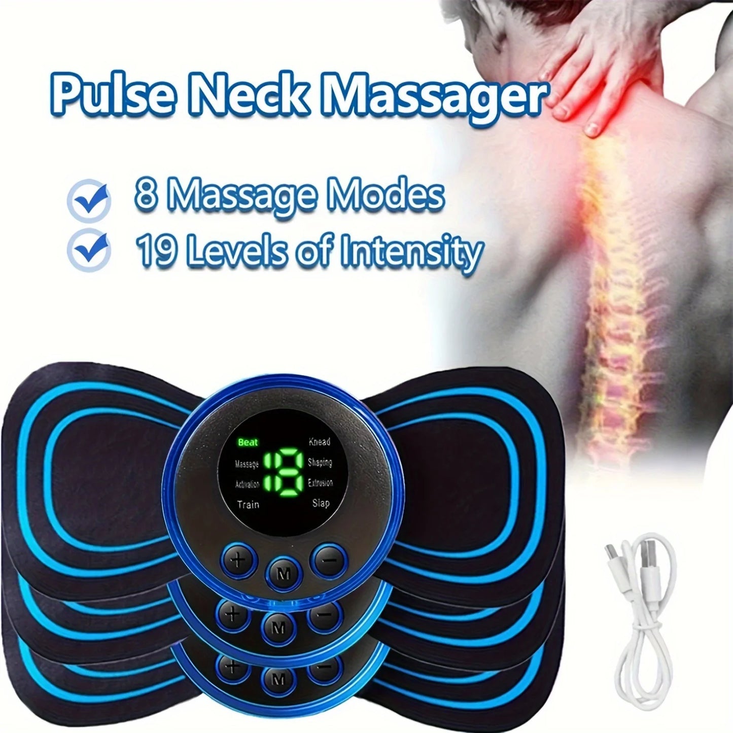 Electric Neck Massager Muscle Massage Stimulator