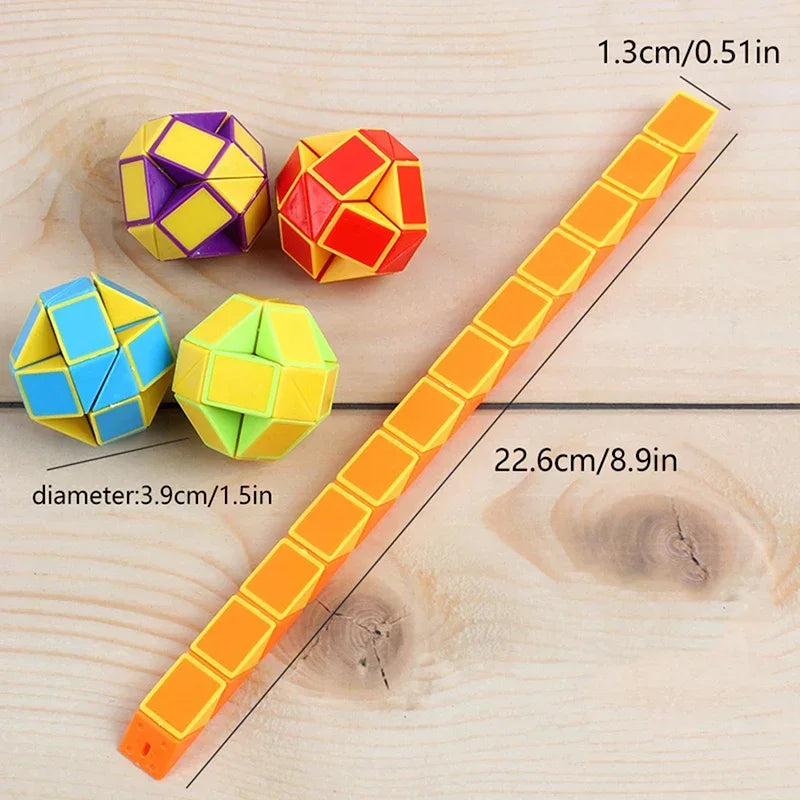 Folding Magic Snake Ruler Puzzle Antistress Cube Educational