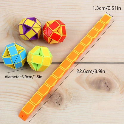 Folding Magic Snake Ruler Puzzle Antistress Cube Educational