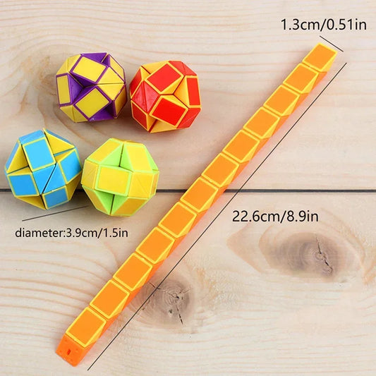 Folding Magic Snake Ruler Puzzle Antistress Cube Educational