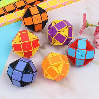 Folding Magic Snake Ruler Puzzle Antistress Cube Educational